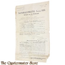 Document Nationale Militie Utrecht Lichting 1898 Zittingen van den Militieraad