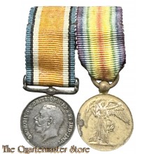 WW1 British War & Victory Medal MINIATURE Dress Medals Pair