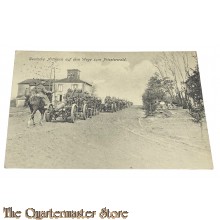 Deutsche Ariillerie auf dem Wege zum Priesterwald.