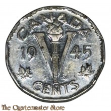 Canada coin 5 cents 1945