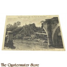 (Feld) Postkarte 1917 Beginn der Wiederherstellung durch die Eisenbahn-Bau-Kompagnie No. 17