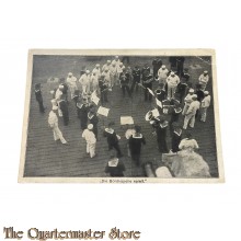 Postkarte 1916 Deutsche KM Die Bordkapelle spielt 