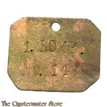WK1 Post Marke (German WW1 postal battlefield found brass tag) 