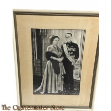 Statie portret HKH Wilhelmina en ZKH Bernhard 