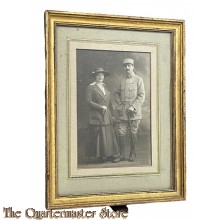 France - WW1 Framed photo French officer with wife