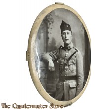 Metalen plaquette Belgische Soldaat 56 Regiment 1920