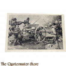 Postkarte/ Studio Photo 1914 Eroberung eines Franzosischen Geschutzes  