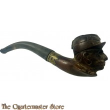 France - WW1 pipe with bowl head of Poilu 