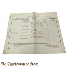 Extract uit het stamboek der Officieren Koloniaal Werf Depot 1858 Melchior Rudolph Gantz 
