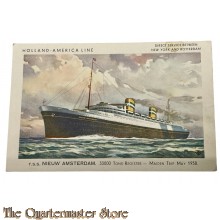 Ansicht "HOLLAND-AMERICA LINE - FLAGSHIP T.S.S. NIEUW AMSTERDAM - 36.667 BR. REG. TONS"