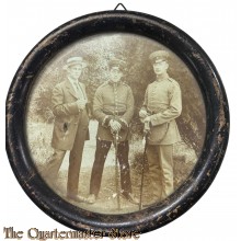 Framed (Studio) photo 1916 2 Deutsche Soldaten mit Zivilst
