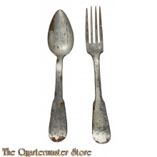 France - WW1 Army Utensils fork and spoon 