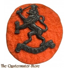 Baretembleem leeuw met oranje achtergrond 
