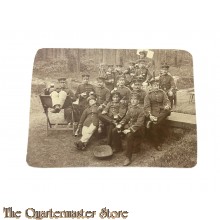 Postkarte/ Photo 1914, Deutsche Soldaten trinken Bier