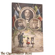 France - Postcard 1914 Clemenceau , Foch , Joffre