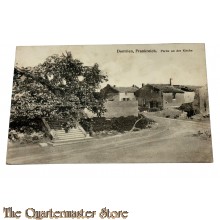 (Feld)Postkarte 1915 Dontrien, Frankreich. Partie an der Kirche 