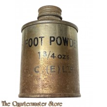 Goudkleurig Rond Blik voetpoeder C (E) Ltd  WW 2 (“Gold” Round Tin Footpowder WW 2)