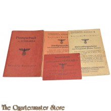Deutsche Reichspost Postsparbuch set 1944 4 teilig