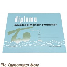 Diploma geoefend militair zwemmer