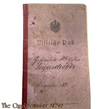 WK1 Militairpass Gefr Leyendecker Feld Art Regt von Holzendorf (1. Rhein) no 8