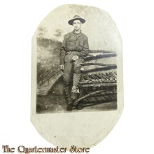 US Army WW 1 photo soldier with campaign hat