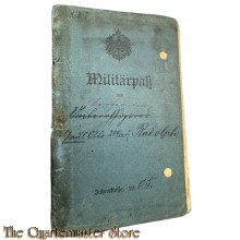 WK1 Militairpass P.O.M. Rudolph 1. Huzaren Regiments “Konig Albert” No 18 