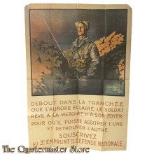 Original World War I French chromolithograph propaganda poster by Jean Droit