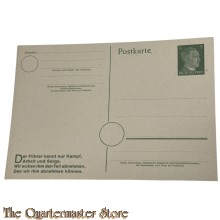 Postkarte WK2 Der Fuhrer kennt nur Kampf , Arbeit und Sorge 