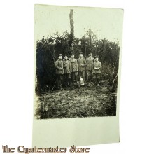 (Feld)Postkarte 1916 6 Deutsche Soldaten mit Hund 