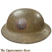 US Army Helmet M1917 double decal 27th div HQ (British made)