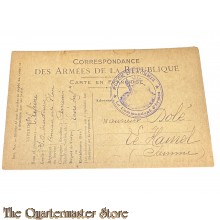 Postcard - 1917 Correspondance des Armees de la Republique
