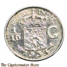 Coin - Nederlands Indië 1/10 Gulden 1938