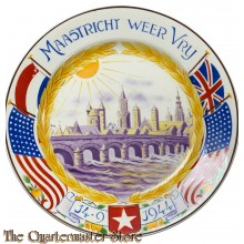 Aardewerken Wandbord Maastricht weer vrij 14 9 1944