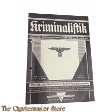 Heft - Kriminalistik 13 Jrg no 3 Berlin Marz 1939 Monatsheft fur die gesamte Kriminalistische Wissenschaft und Praxis