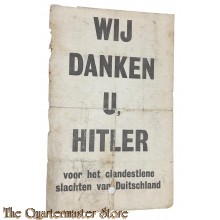Flyer / Strooibiljet 731 Wij danken U Hitler