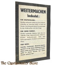 Flugbatt ZG.119 "Schlussmachen bedeutet... Weitermachen bedeutet..."  