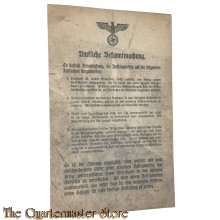 Flugblatt 410 Amtliche bekantmachung