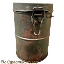 WK 1 Gasmaske Tragebuchse mit Tarnung  (WW1 Gasmask carrying container camouflaged)