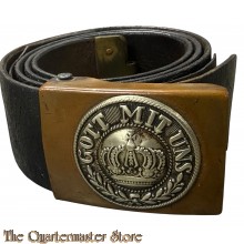 WK1 Kastenschloss Preussen mit Leibriemen (Imperial German Buckle - Prussian EM with belt)