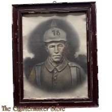 WK1 Zeichnung Deutscher Grenadier 78 IR (Framed WW1 Drawing of soldier 78 Inf Regt)