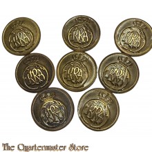 Hanger W (ilhelmina) gemaakt van koperen KRA knopen 1940 (stil verzet)