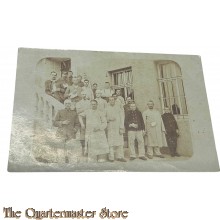 (Feld) Postkarte 1917 Gruppe Deutsche Soldaten im Lazarett