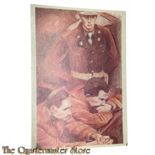 Postkarte nachkriegszeit Goring und Hess iwahrend der Verhandlung vor dem Intern. Militairtribunal Nurnberg 1946