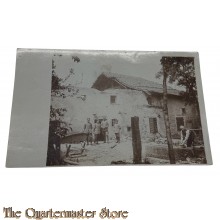 Photo 1916 4 Deutsche Soldaten bei Trummern