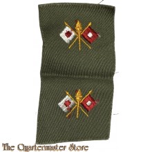 Embroidered Collar Insignia US Army Signals  Branch Officer 