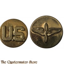 EM/NCO Collar badges Airforce WW2 (Manschappen/OOF kraag emblemen US Luchtmacht)