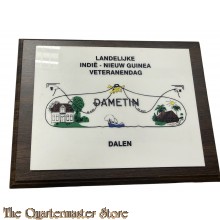Wandbord LANDELIJKE INDIË - NIEUW GUINEA VETERANENDAG Dametin Dalen