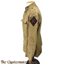 WW1 US Army M1912 cotton tunic Railhead Regulating Station