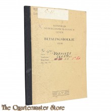 Betalingsboekje KNIL 1e Lt Verhoef 1946-50