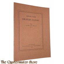 Brochure behorende bij uitgave ORDE VAN ORANJE-NASSAU 1961